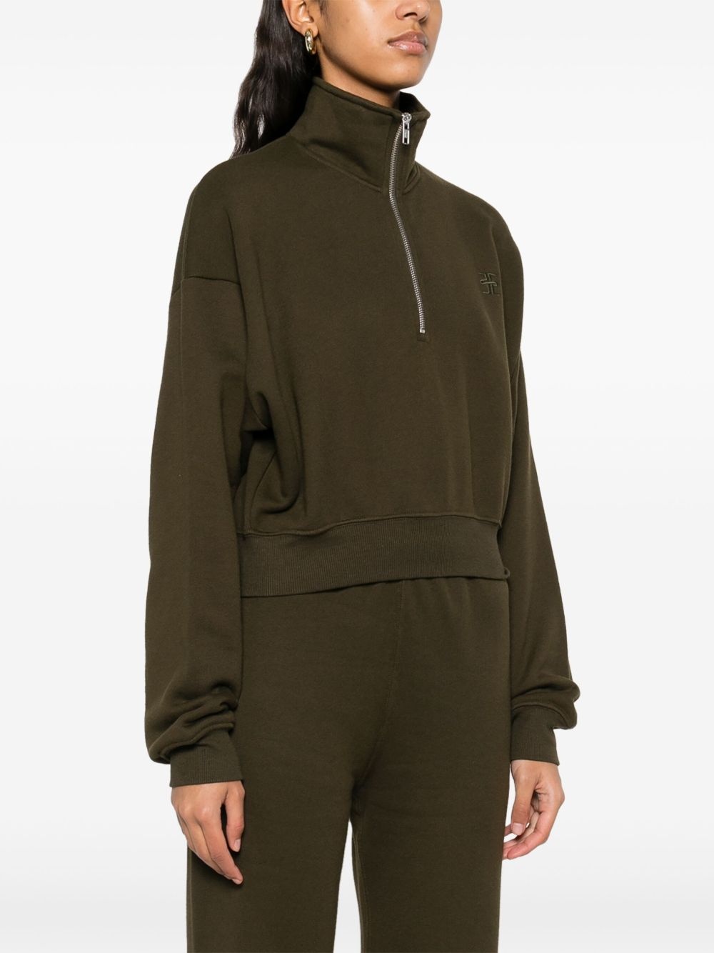 cropped half-zip sweatshirt - 3