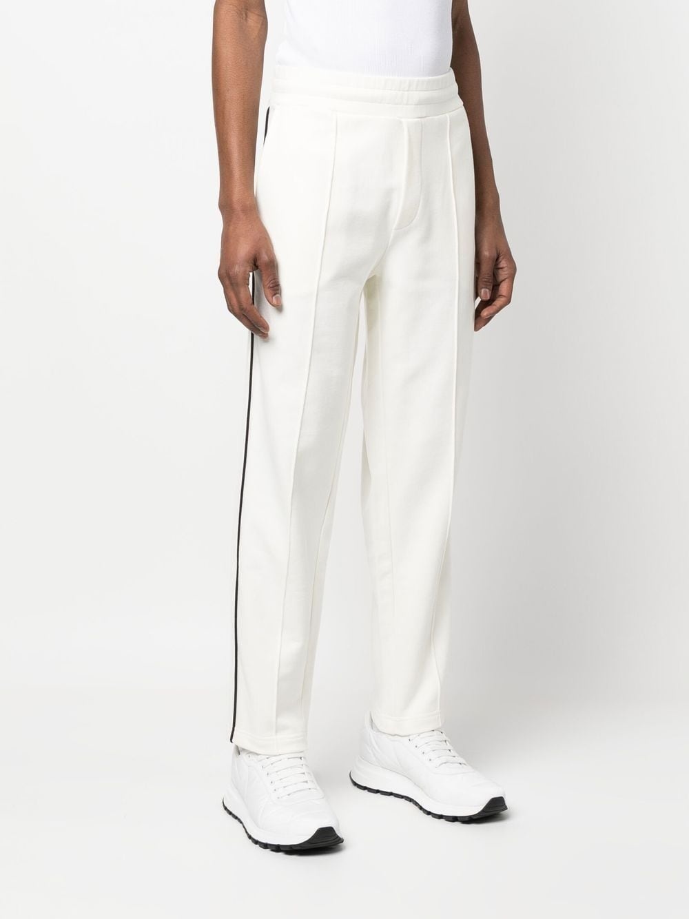 multicoloured trimming jogger trousers - 3