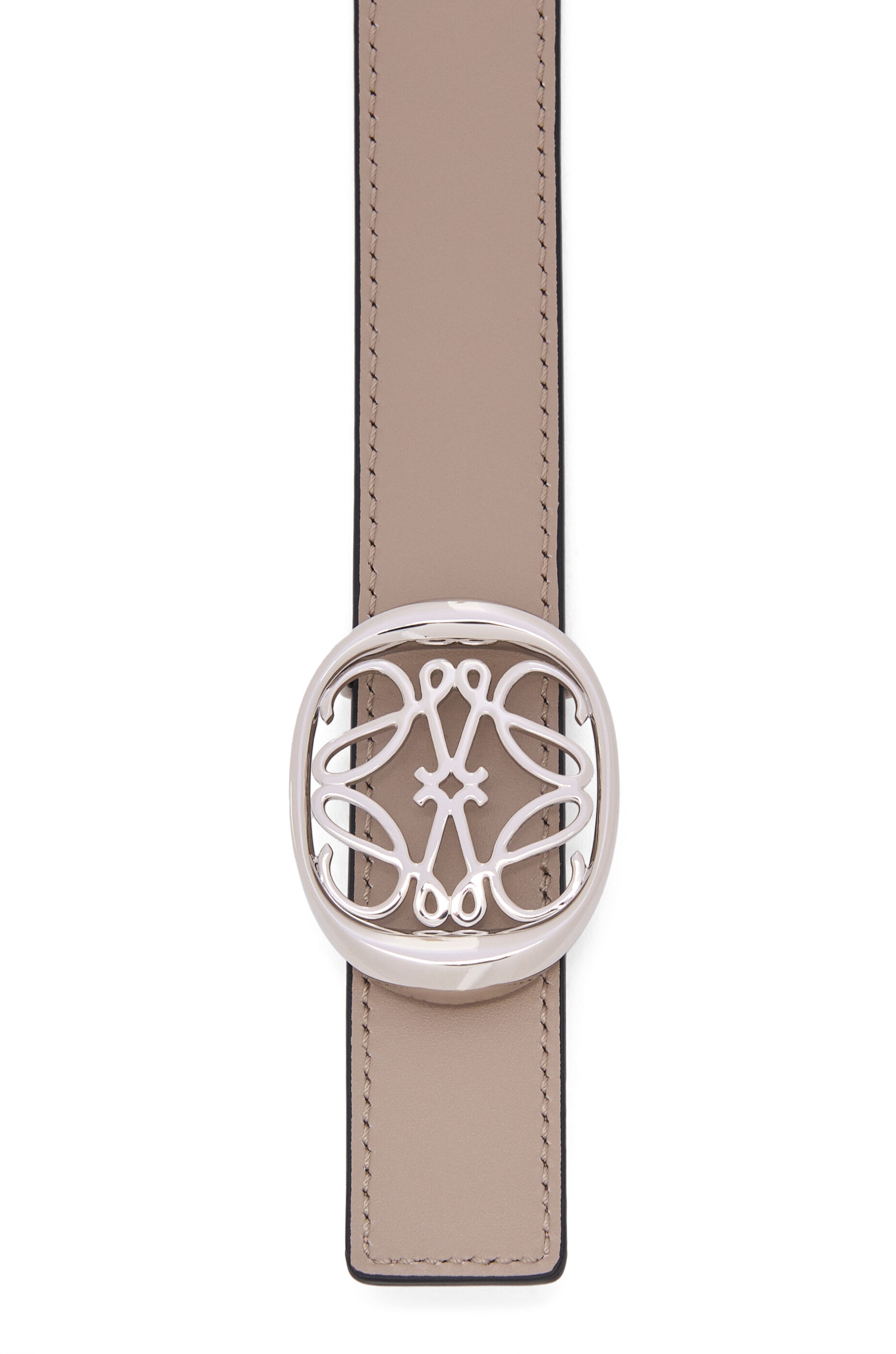 Reversible Anagram Ellipse belt in smooth calfskin - 4