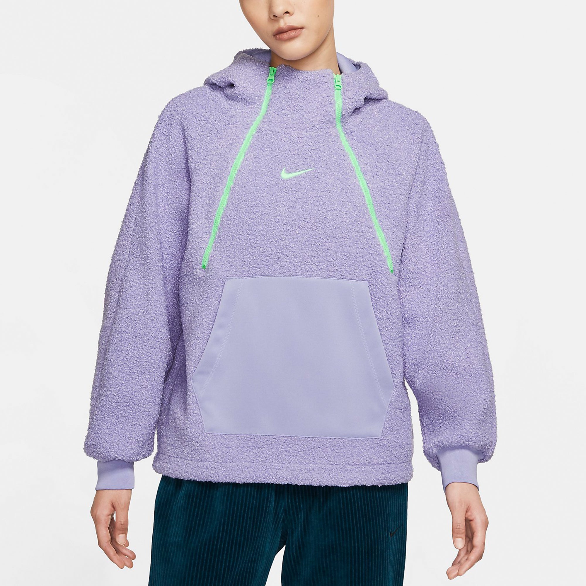 (WMNS) Nike Sportswear Zipper Sports hooded Pullover Jacket Purple DC5141-531 - 4