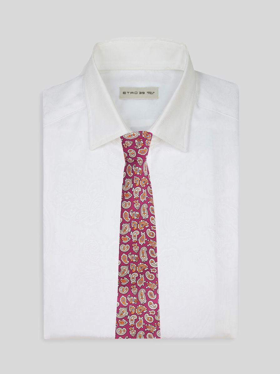 MICRO PAISLEY SILK TIE - 2