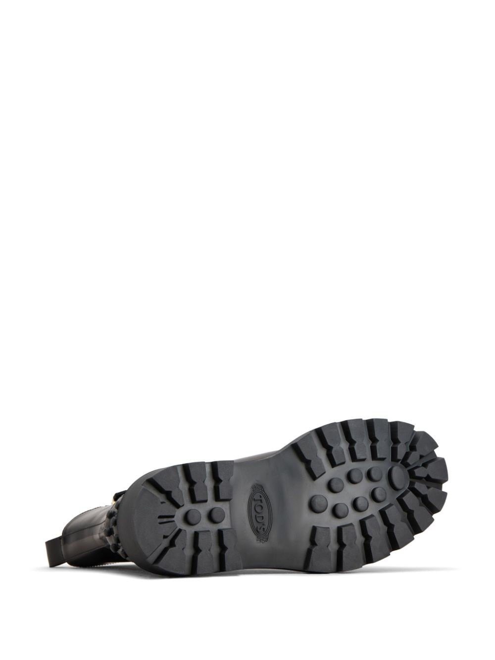 logo-plaque leather ankle boots - 4
