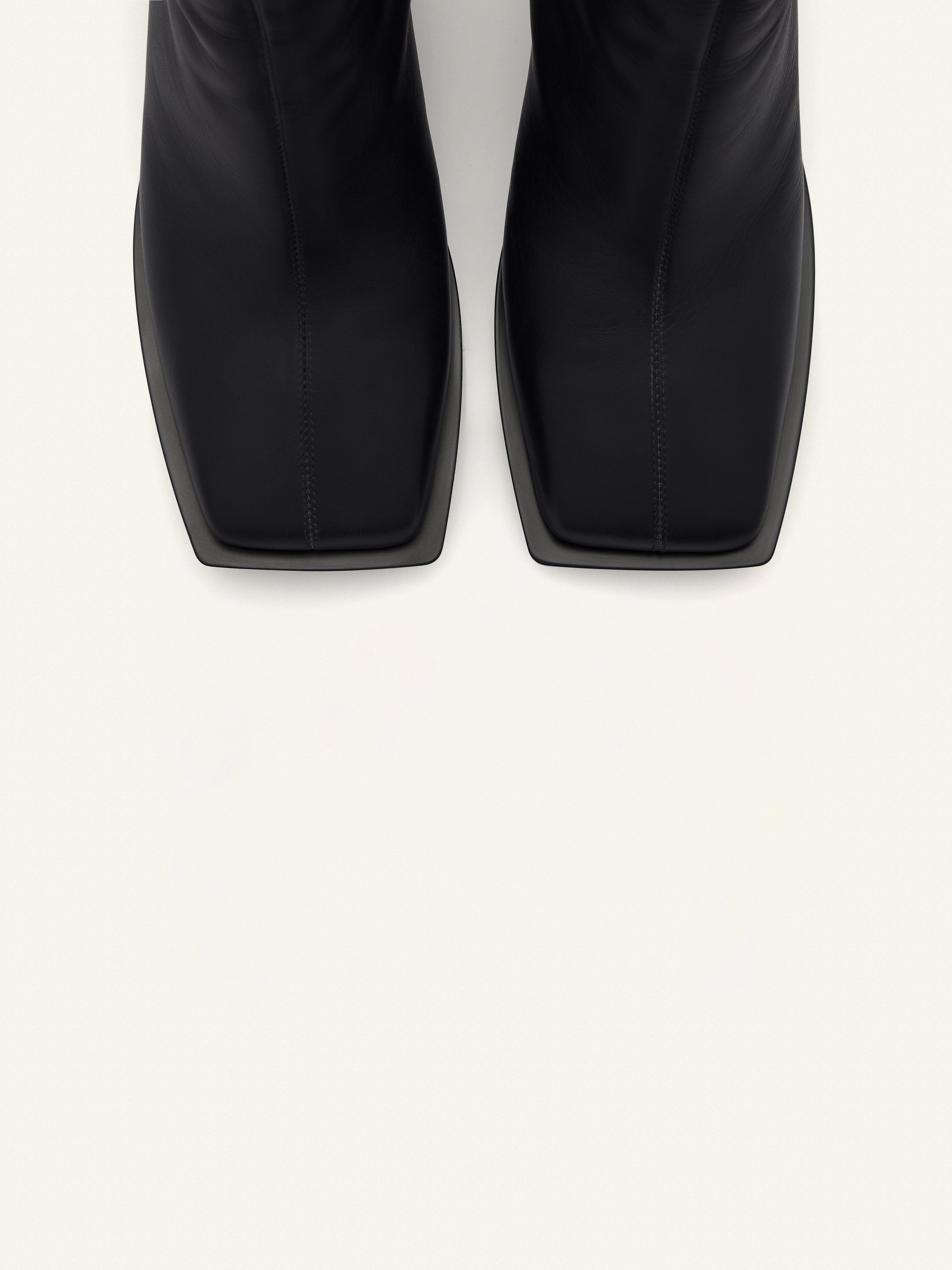 STREAM ZIPPED LEATHER ANKLE BOOTS - 4