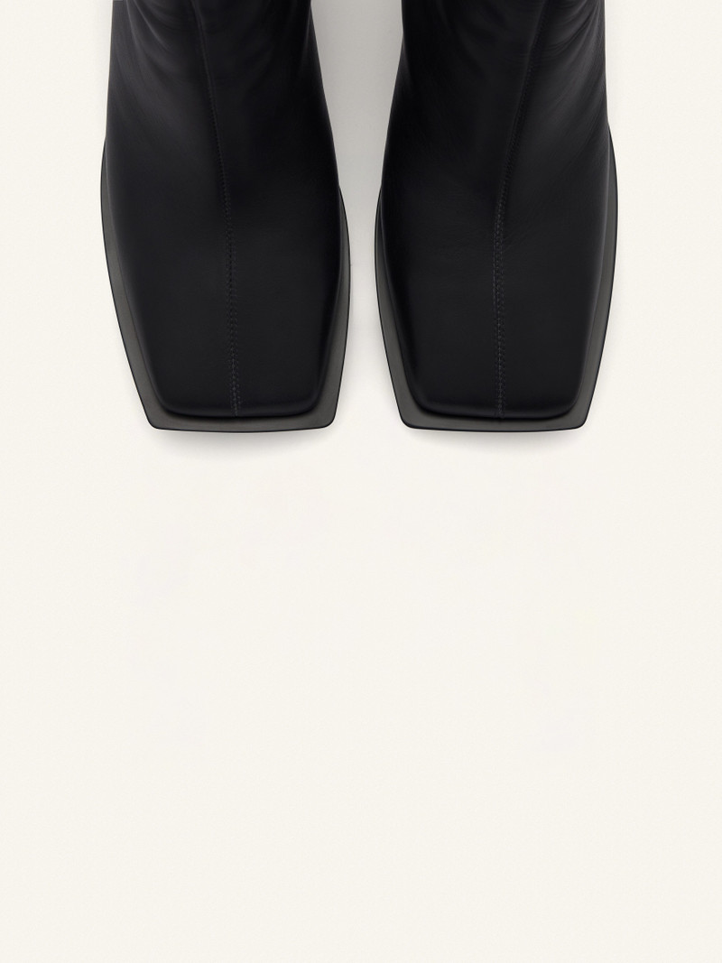 STREAM ZIPPED LEATHER ANKLE BOOTS 4