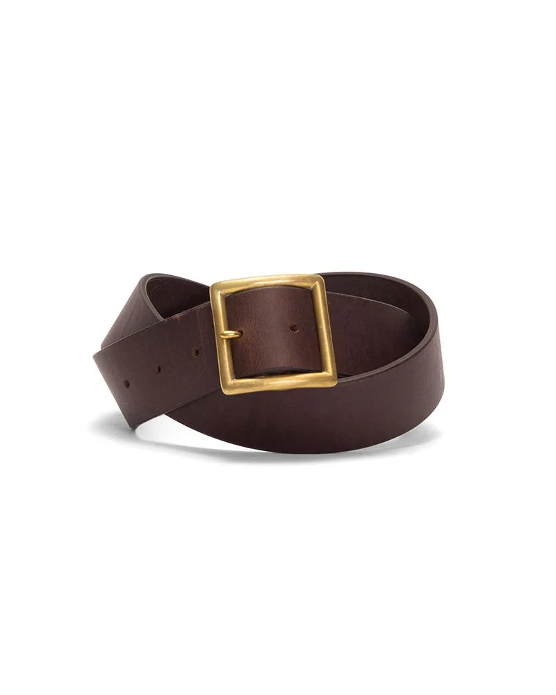 PLAIN BELT 40MM DK.BROWN - 1