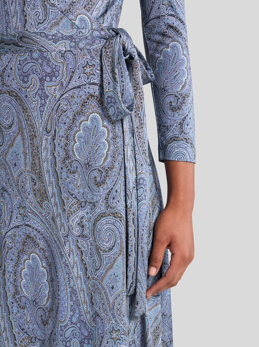 PAISLEY WRAPAROUND DRESS - 2