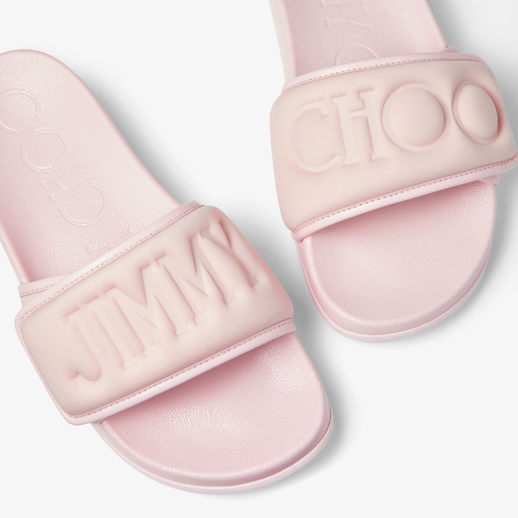 Fitz/F
Powder Pink Puffed Logo Lycra Slides - 3