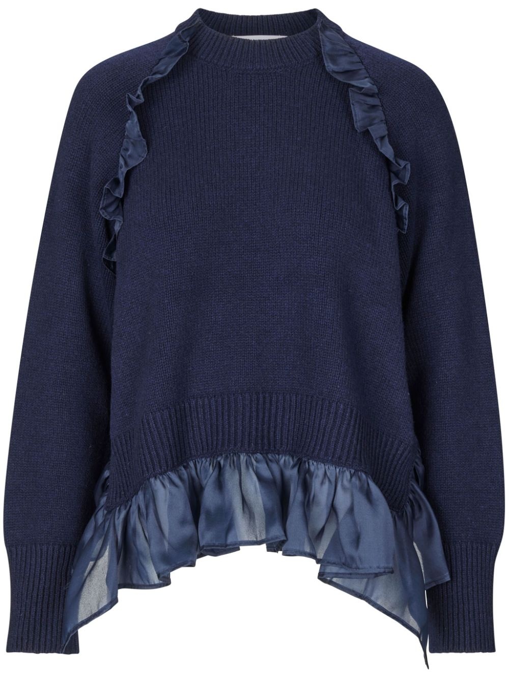 Villy ruffled ribbed jumper - 1