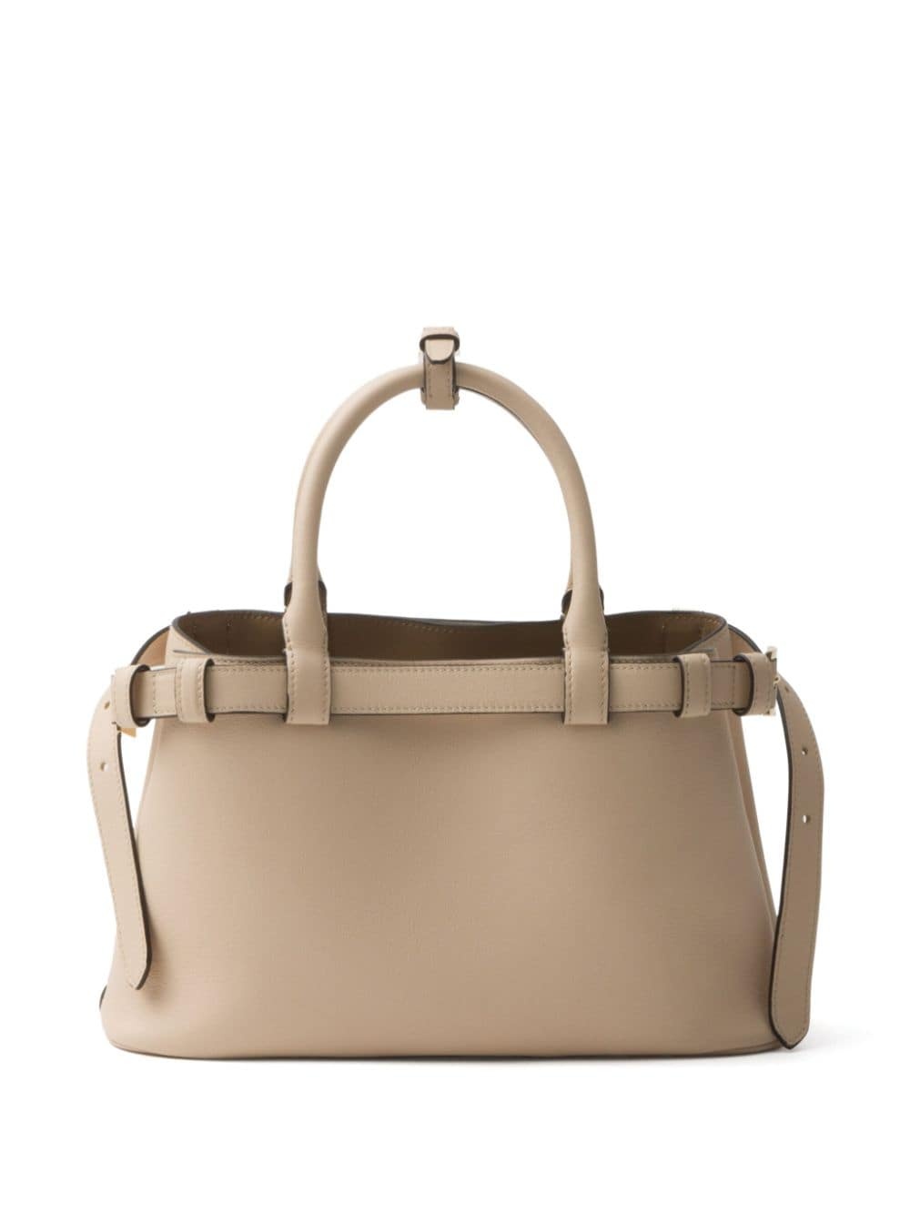 belted leather tote bag - 2
