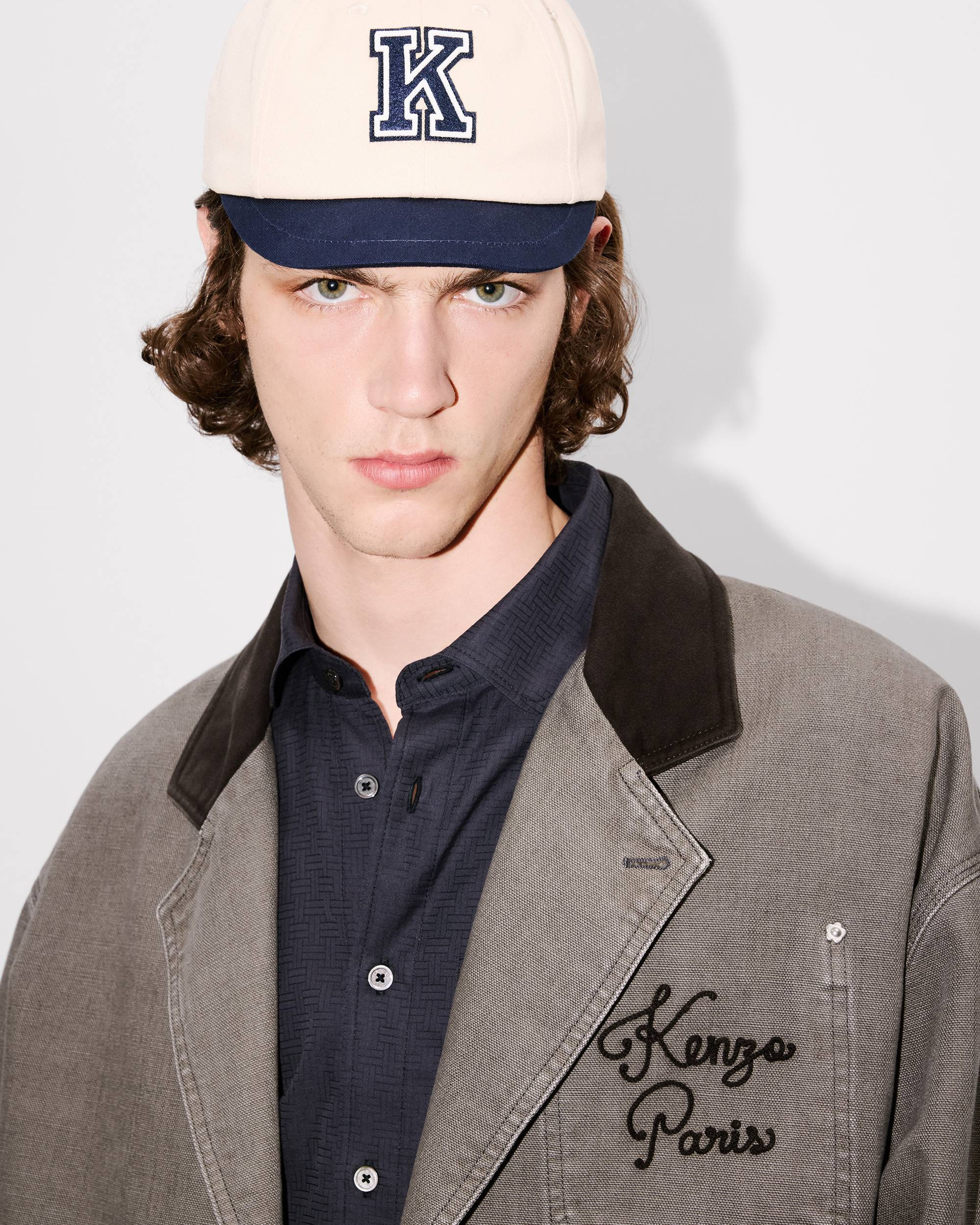 'KENZO Paris Chainstitch' workwear jacket in washed cotton - 6