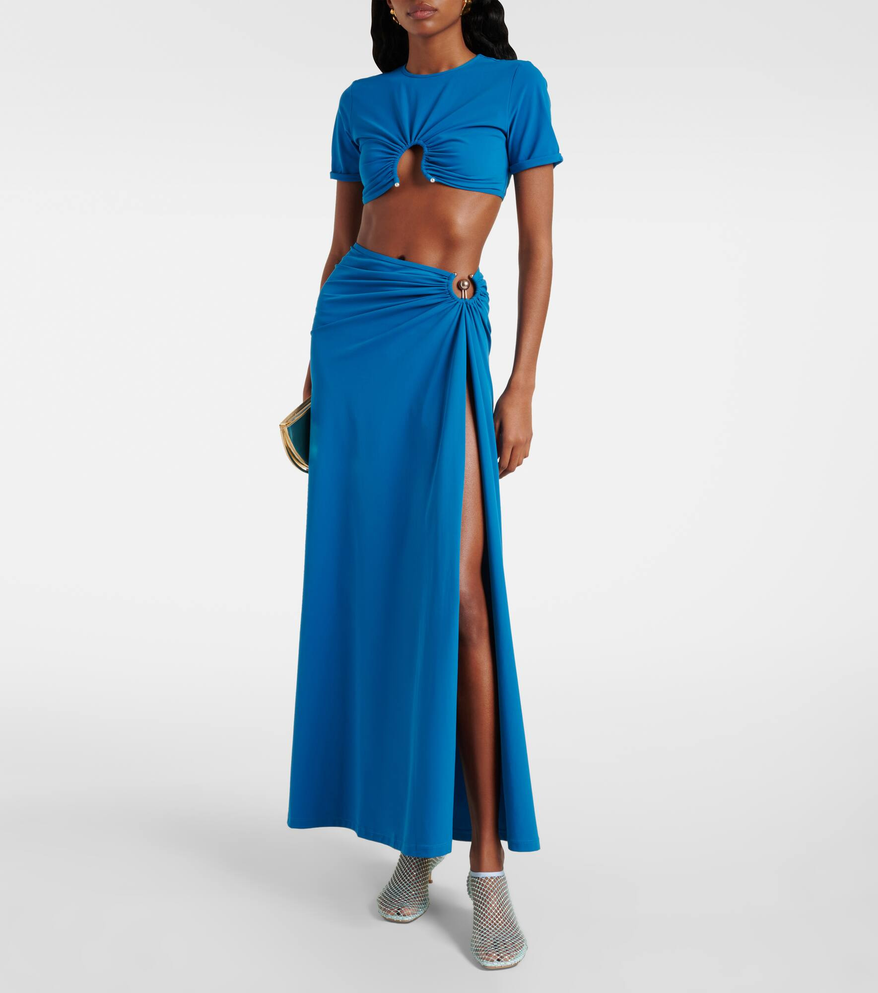 Orbit gathered maxi skirt - 2
