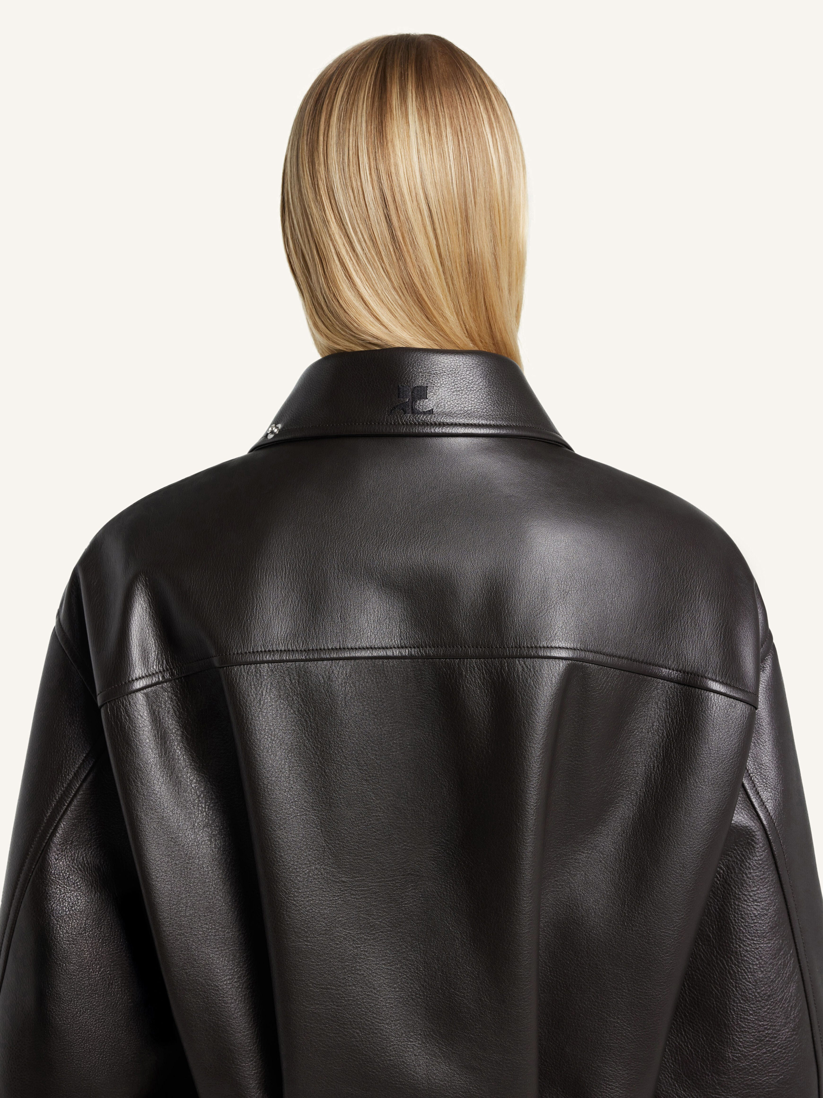 OVERSIZED LEATHER JACKET - 5