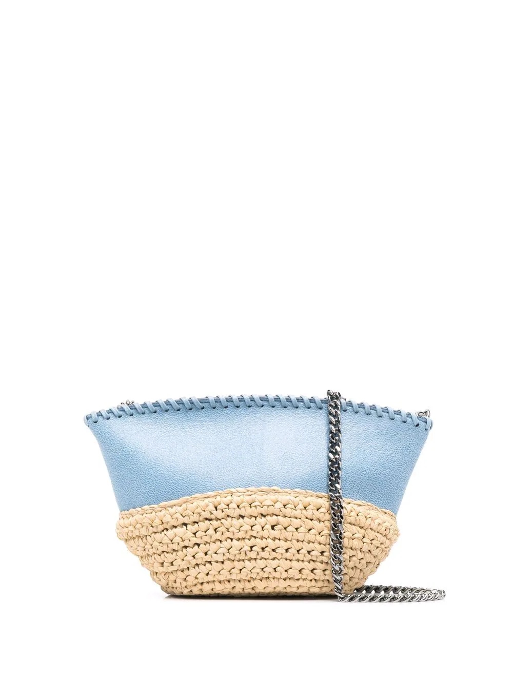 mini Falabella raffia shoulder bag - 1