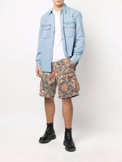 Diesel embroidered logo denim shirt outlook