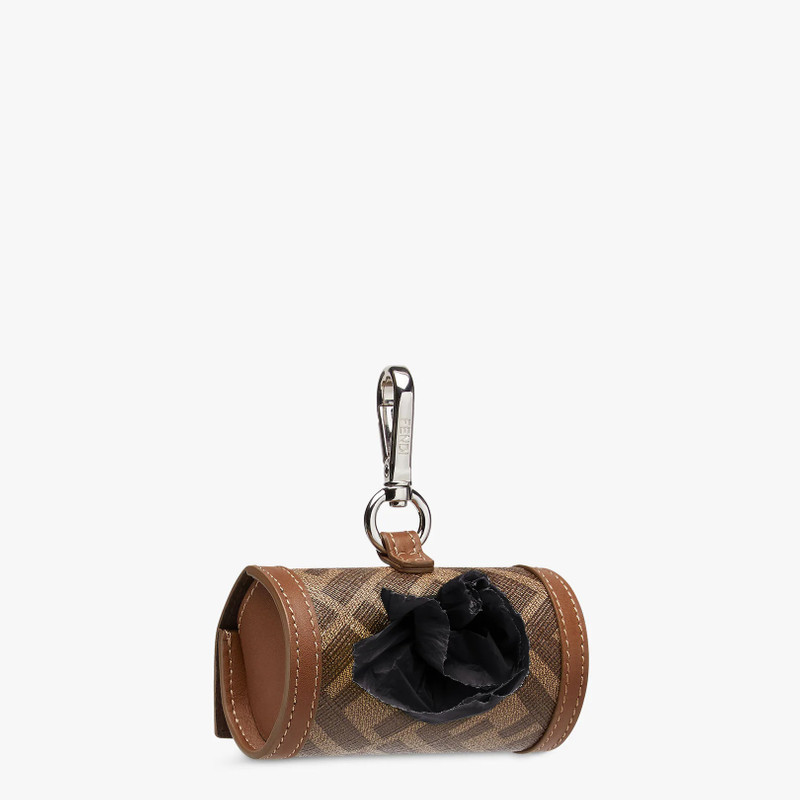 Brown fabric bag holder 1