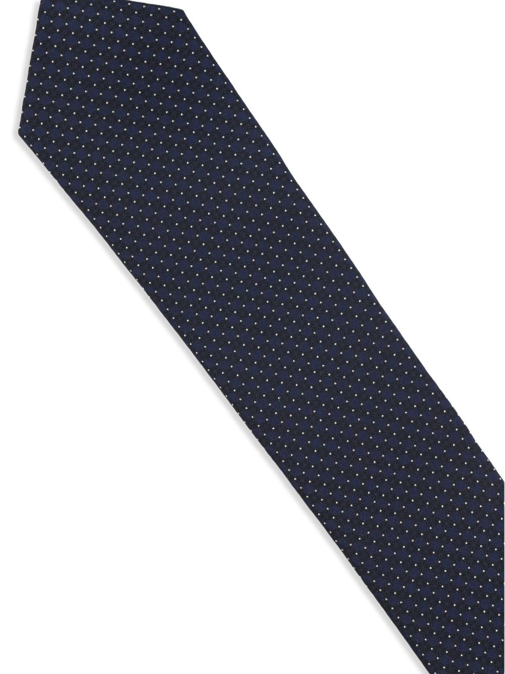 patterned-jacquard silk tie - 4