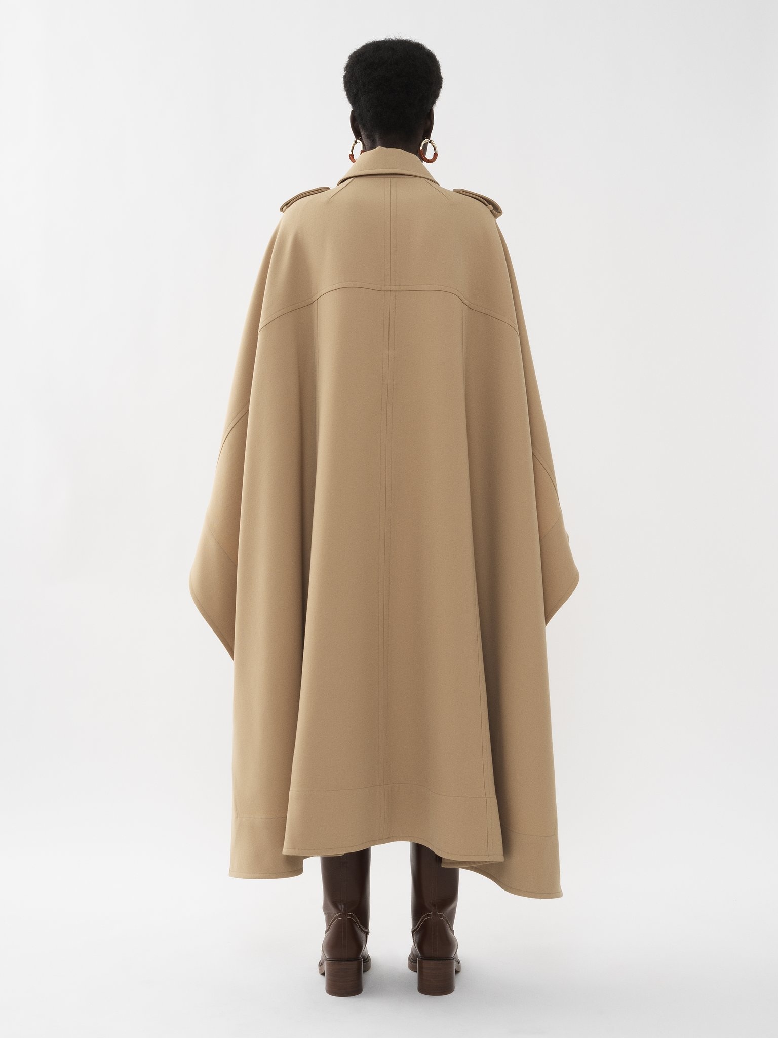 BELTED LONG CAPE - 3