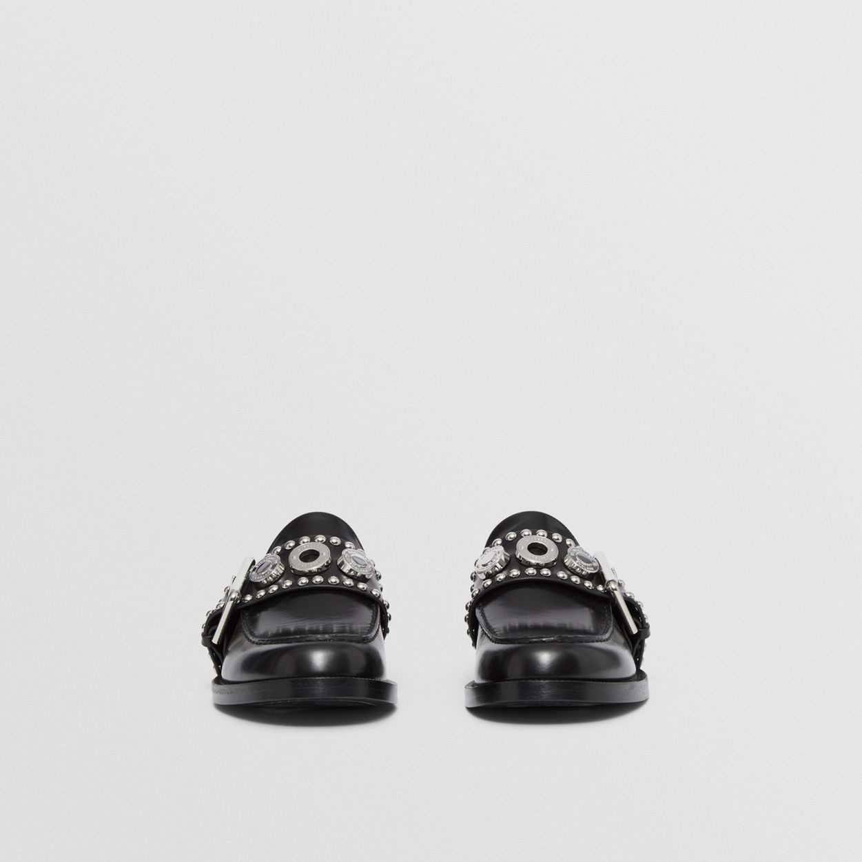Logo Detail Buckled Leather Loafers - 4