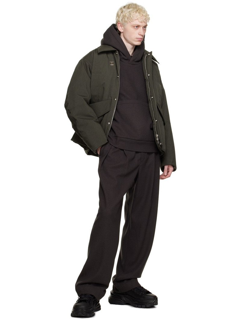 Wooyoungmi Gray Volcano Hoodie outlook