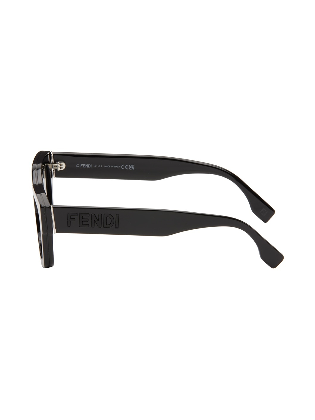 Black Fendi Signature Sunglasses - 3