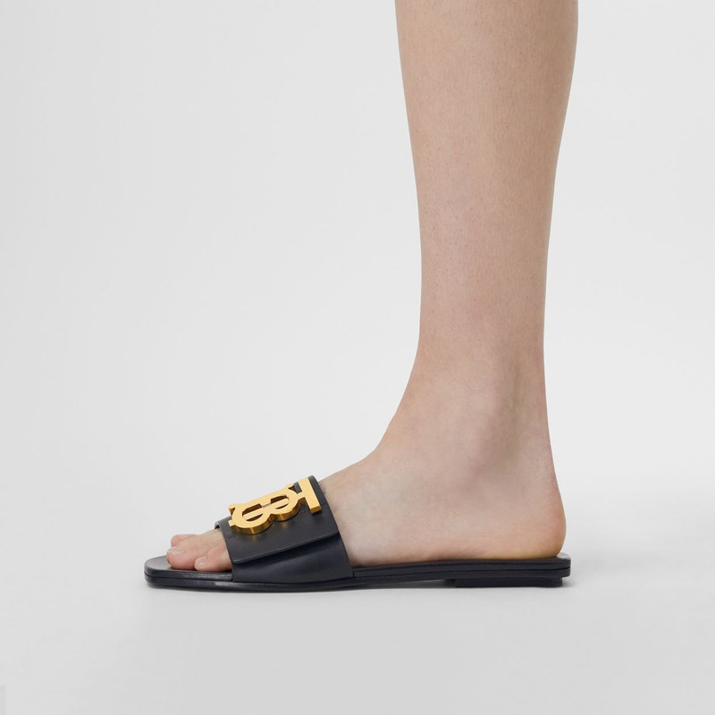 Monogram Motif Leather Sandals 4