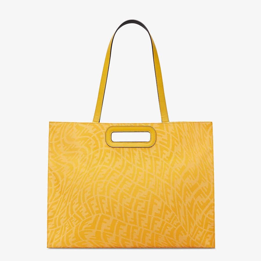 Yellow FF Vertigo jacquard shopper - 2