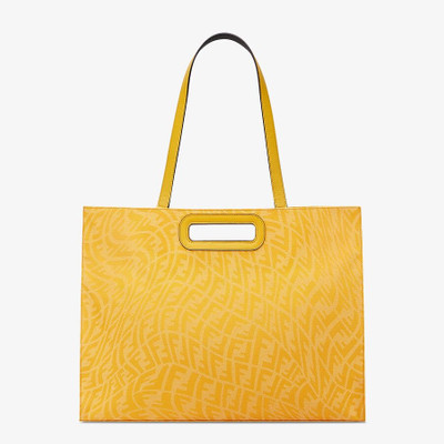 FENDI Yellow FF Vertigo jacquard shopper outlook