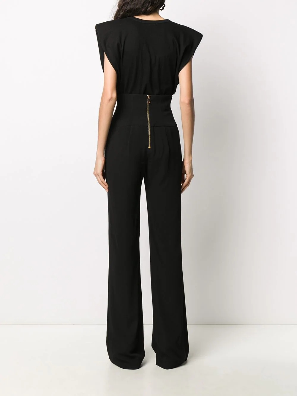 high-waist bootcut trousers - 3