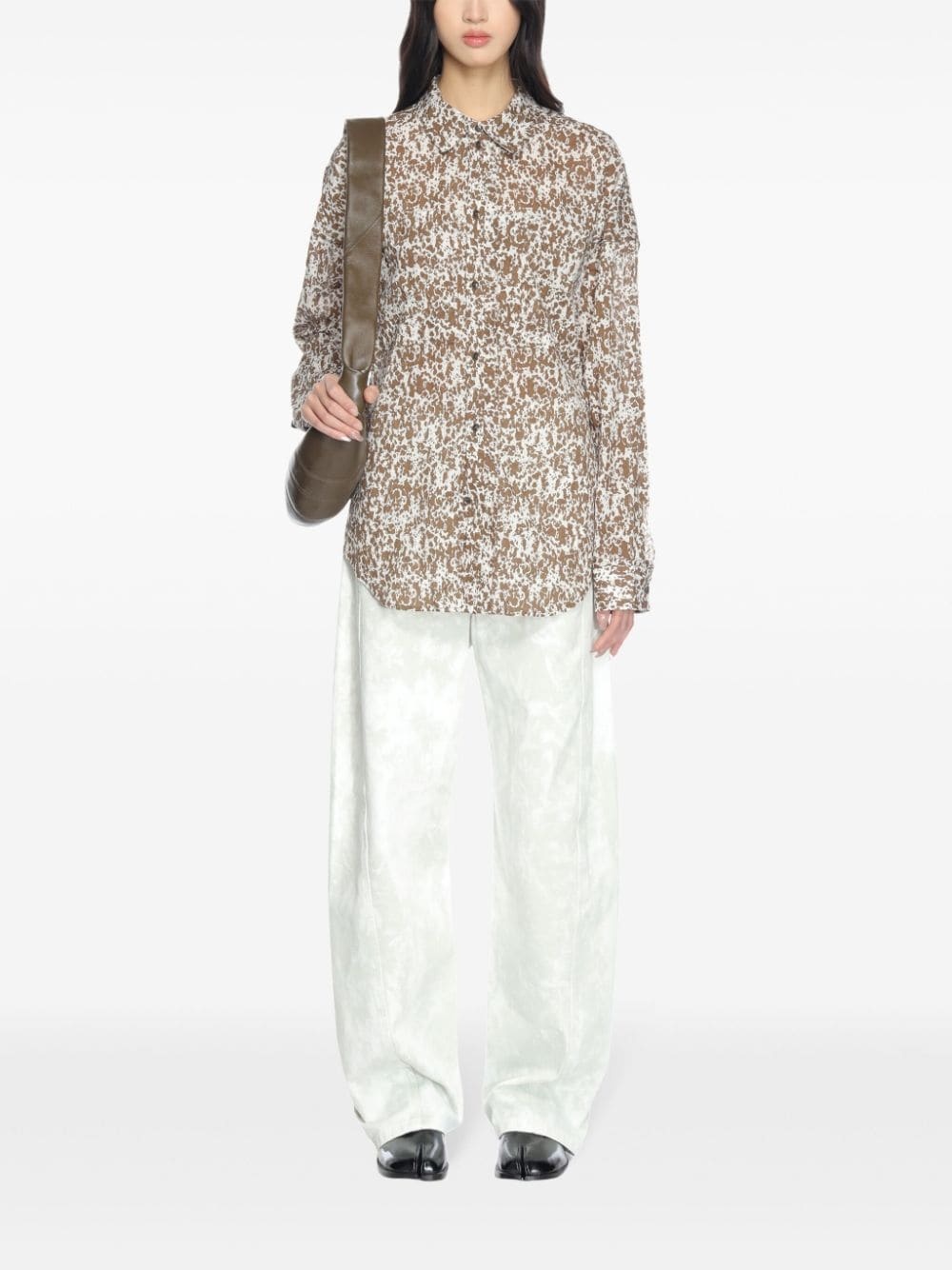 abstract-print cotton shirt - 2