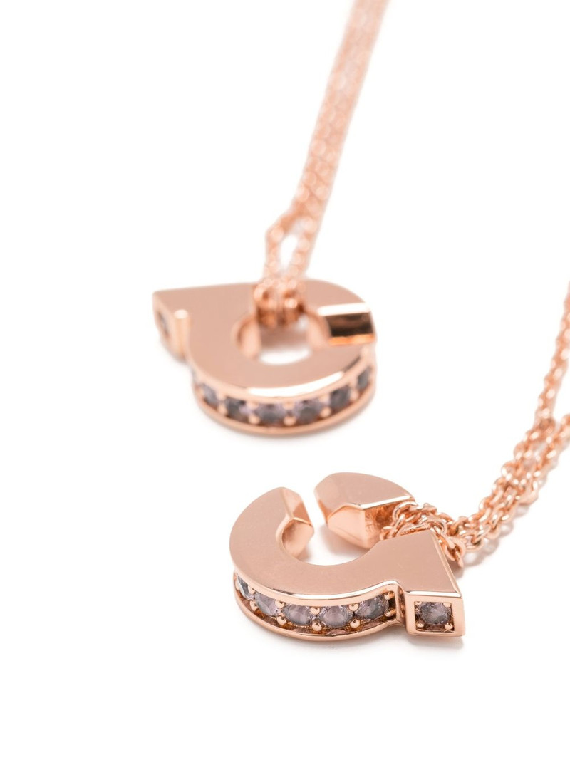 FERRAGAMO Double Gancini pendant necklace outlook