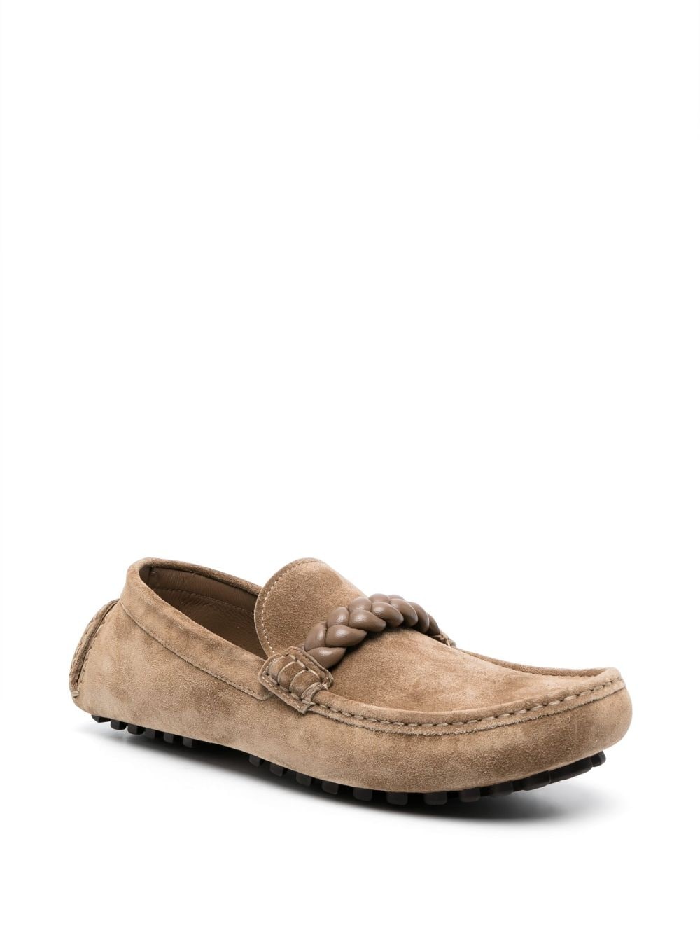 braided suede loafers - 2