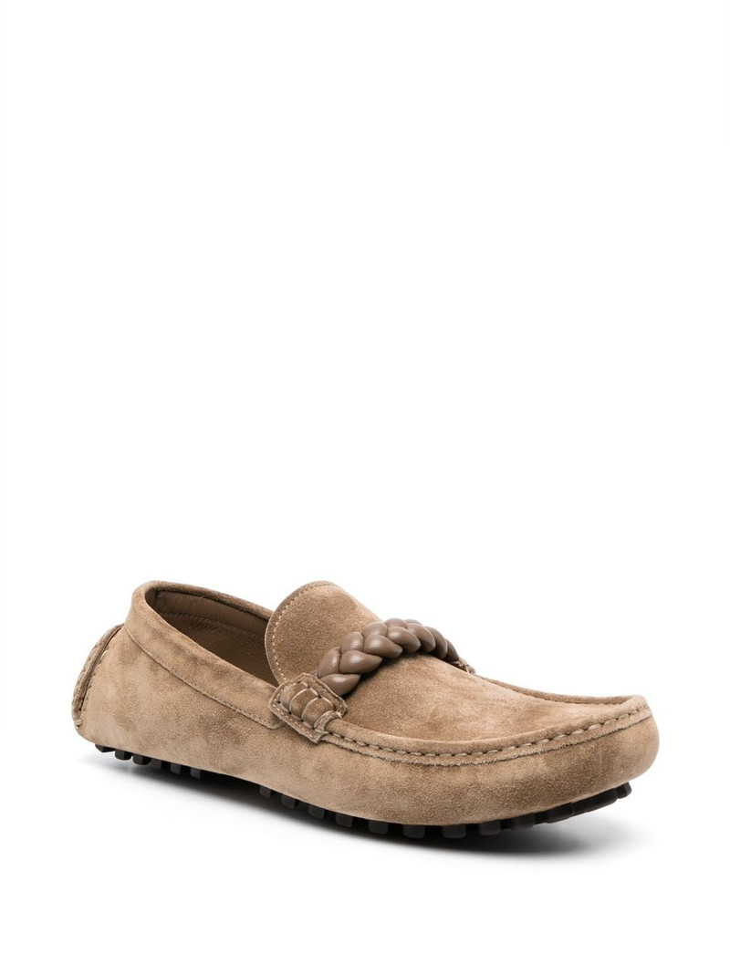 Gianvito Rossi braided suede loafers outlook