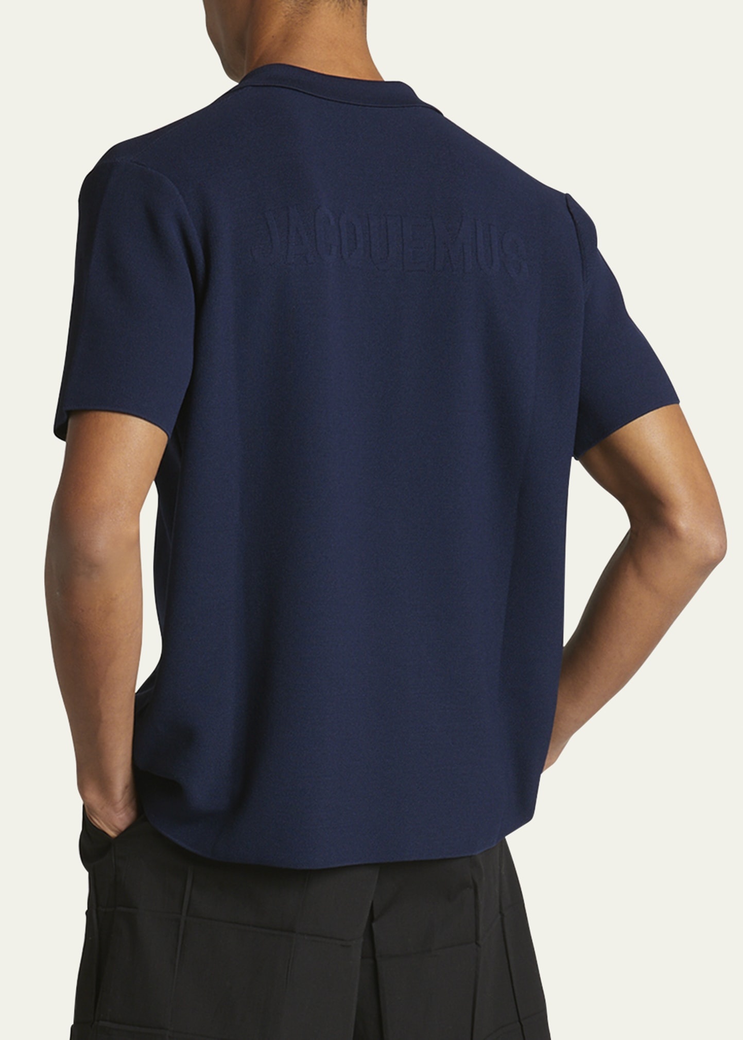 Men's Polo Shirt with Knit Logo - 3
