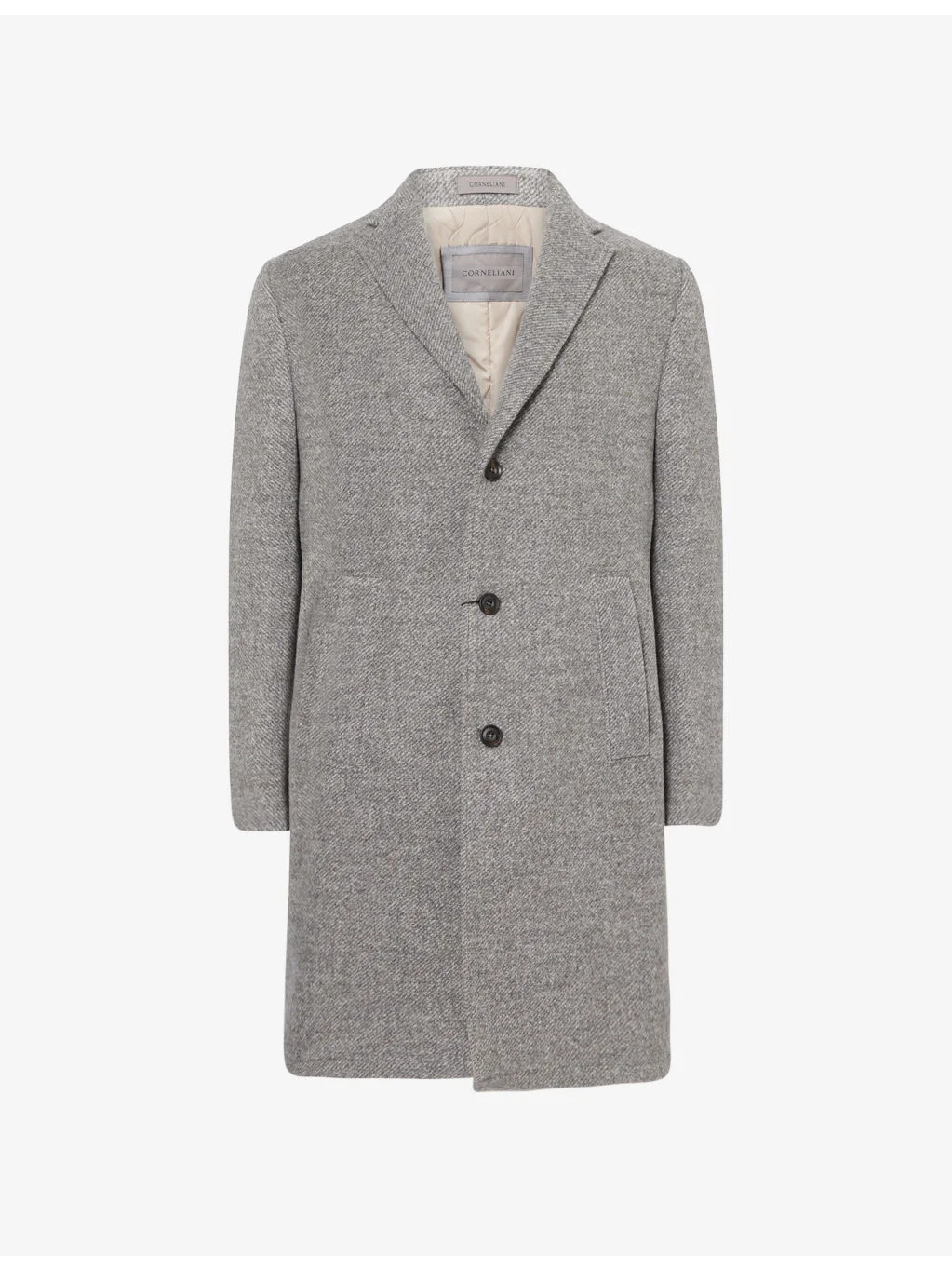 Boucle Padded Wool Blend Overcoat - 1