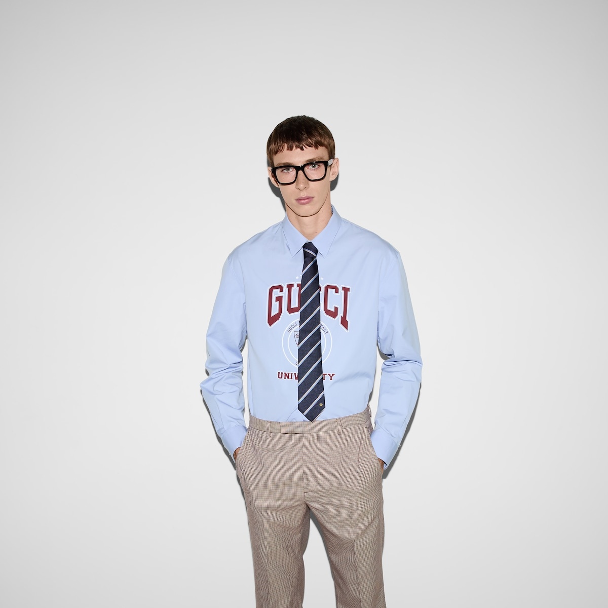 Embroidered silk jacquard tie - 3