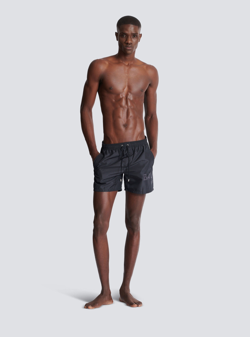 Balmain Printed Balmain Paris swim shorts outlook