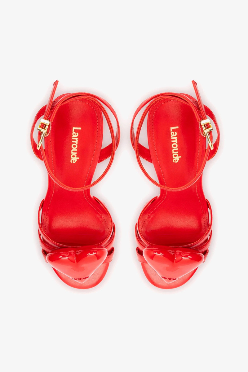 Amore Sandal in Scarlet Leather 7