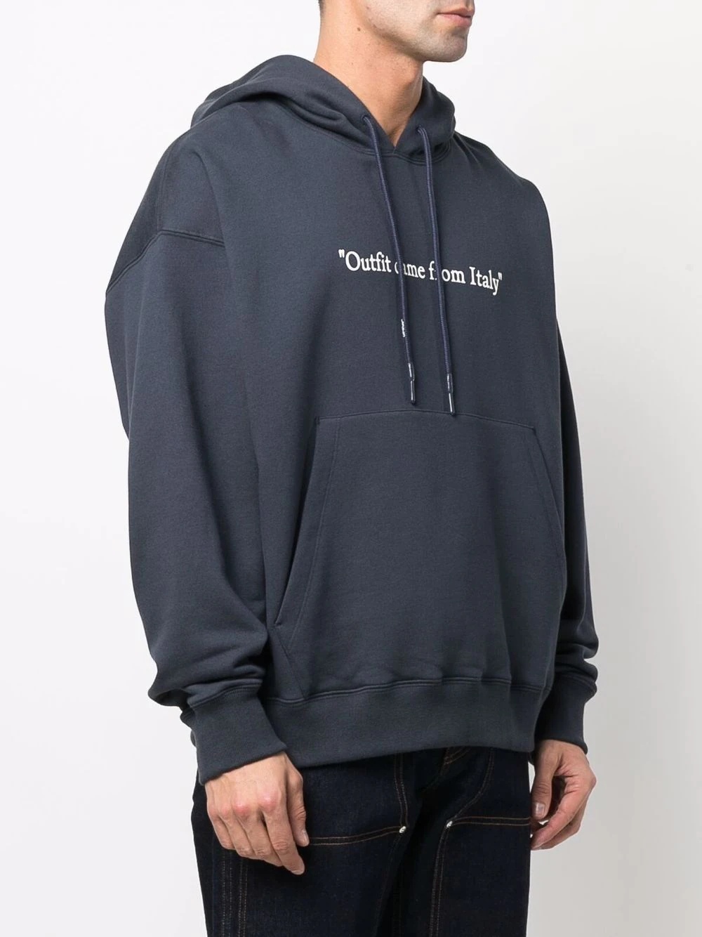 quote print hoodie - 3