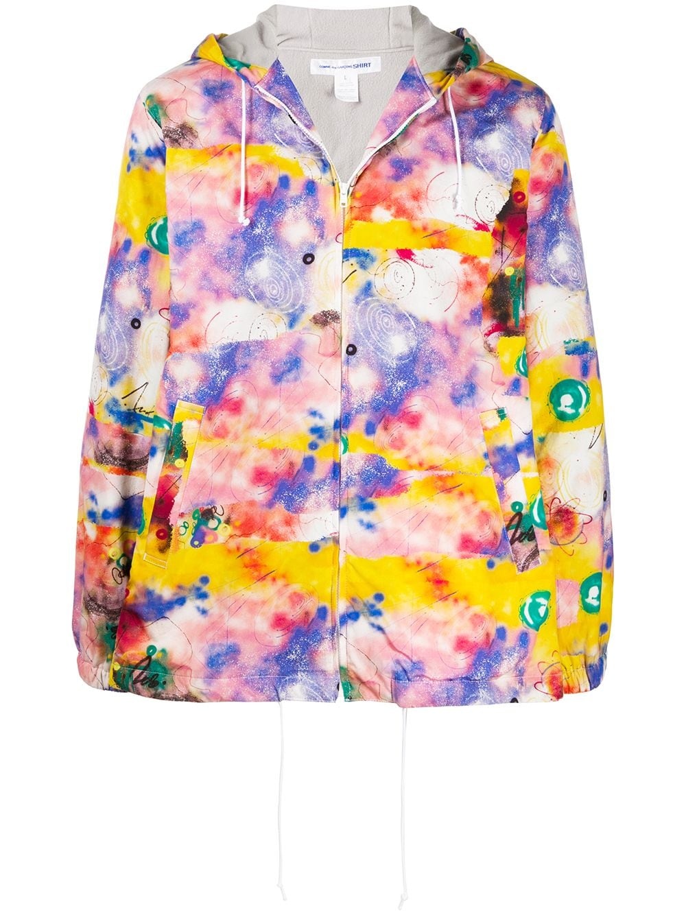 tie-dye drawstring hoodie - 1