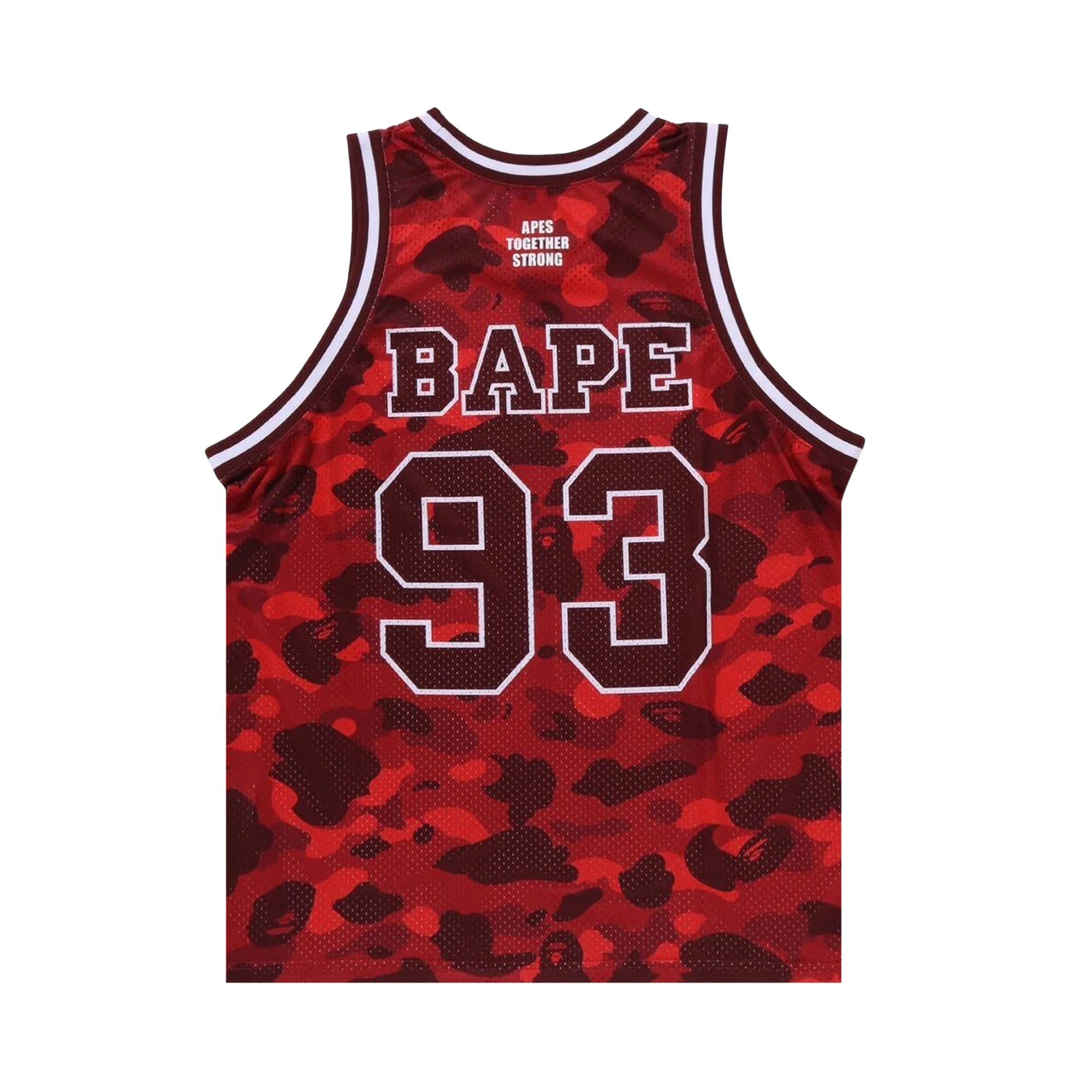 A BATHING APE® BAPE Color Camo Basketball Tank Top 'Red