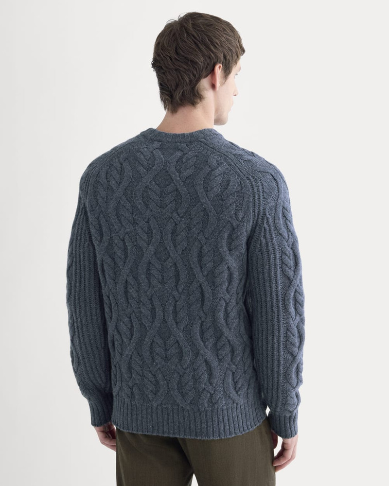 CABLE KNIT CREW IN LUXE MERINO 5