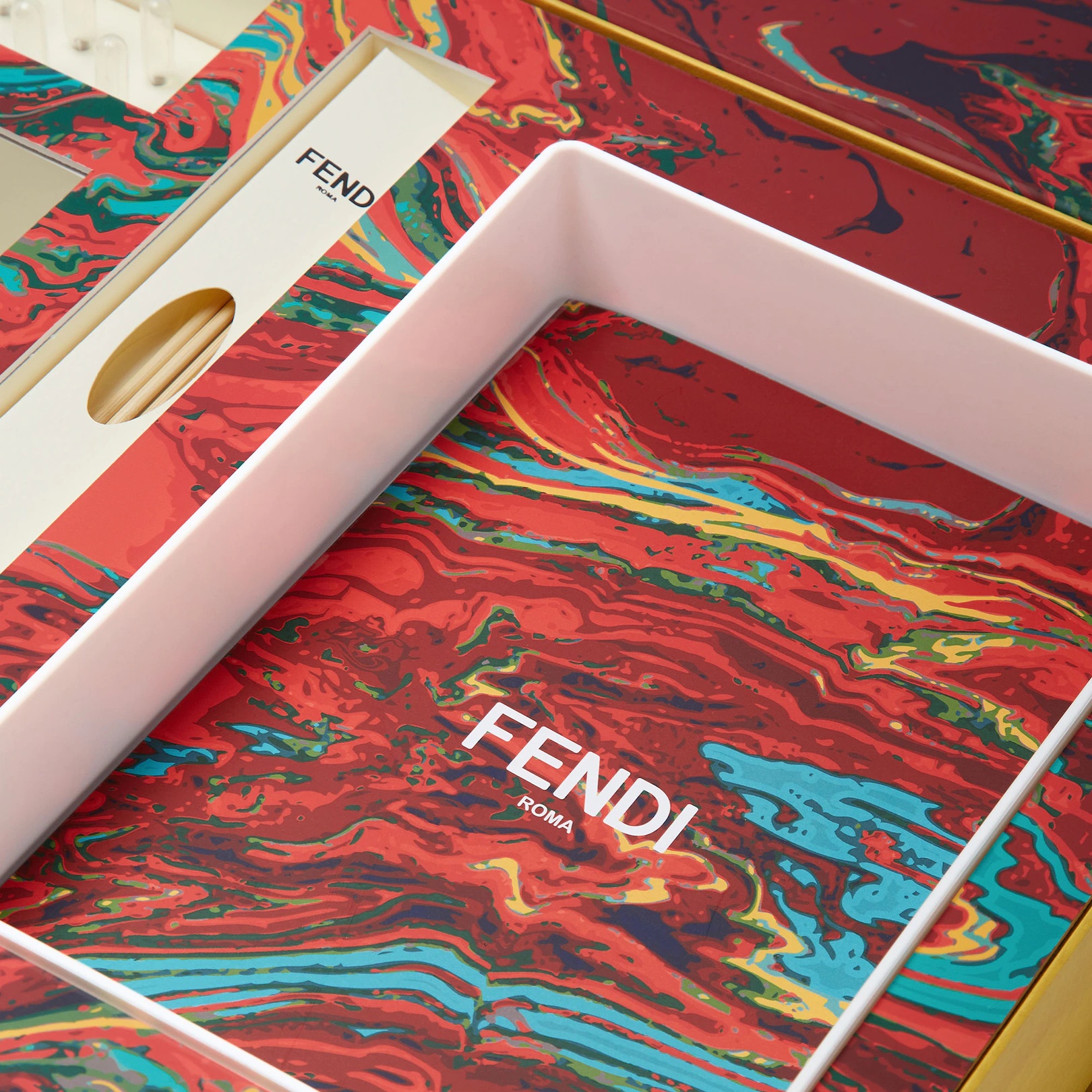Leather charm with Fendi marbling kit 5