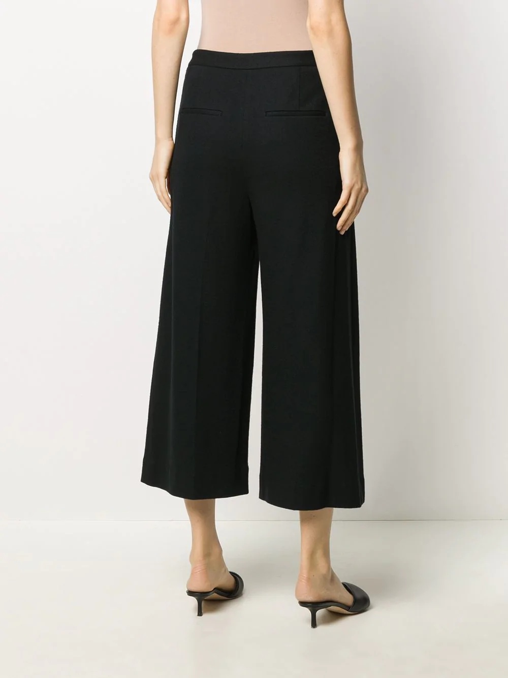 cropped wide leg trousers - 4