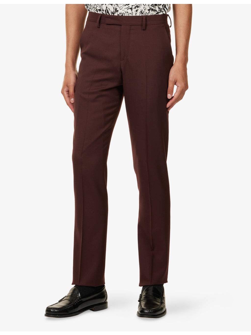 Slim-Fit Tapered-Leg Wool Trousers - 3