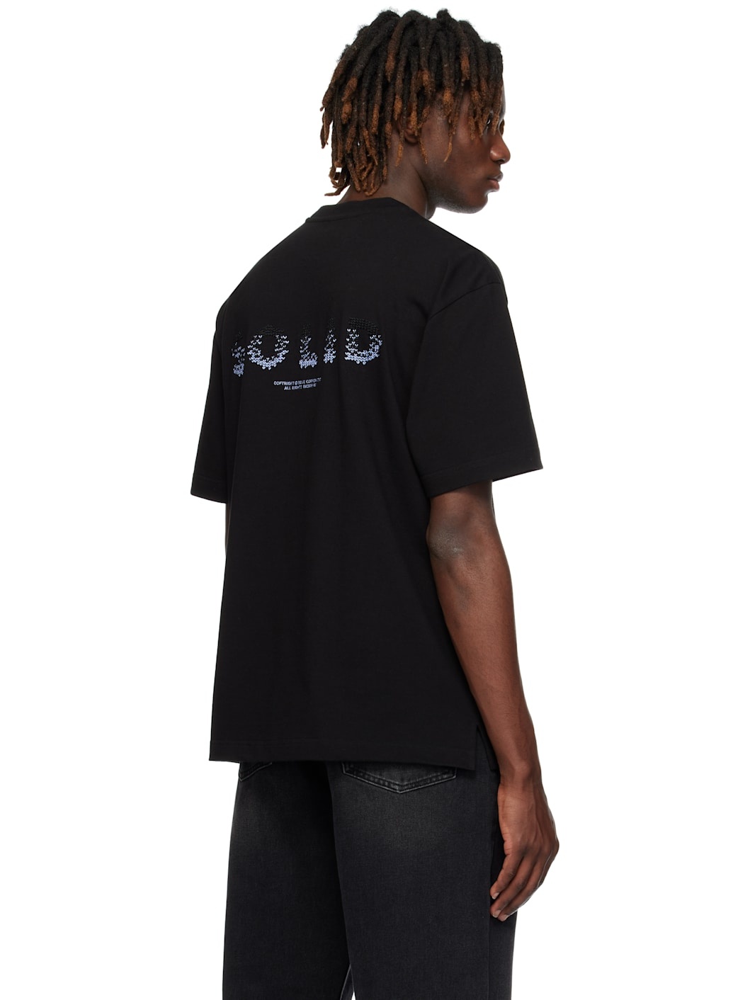Black Embroidered-Logo T-shirt - 3