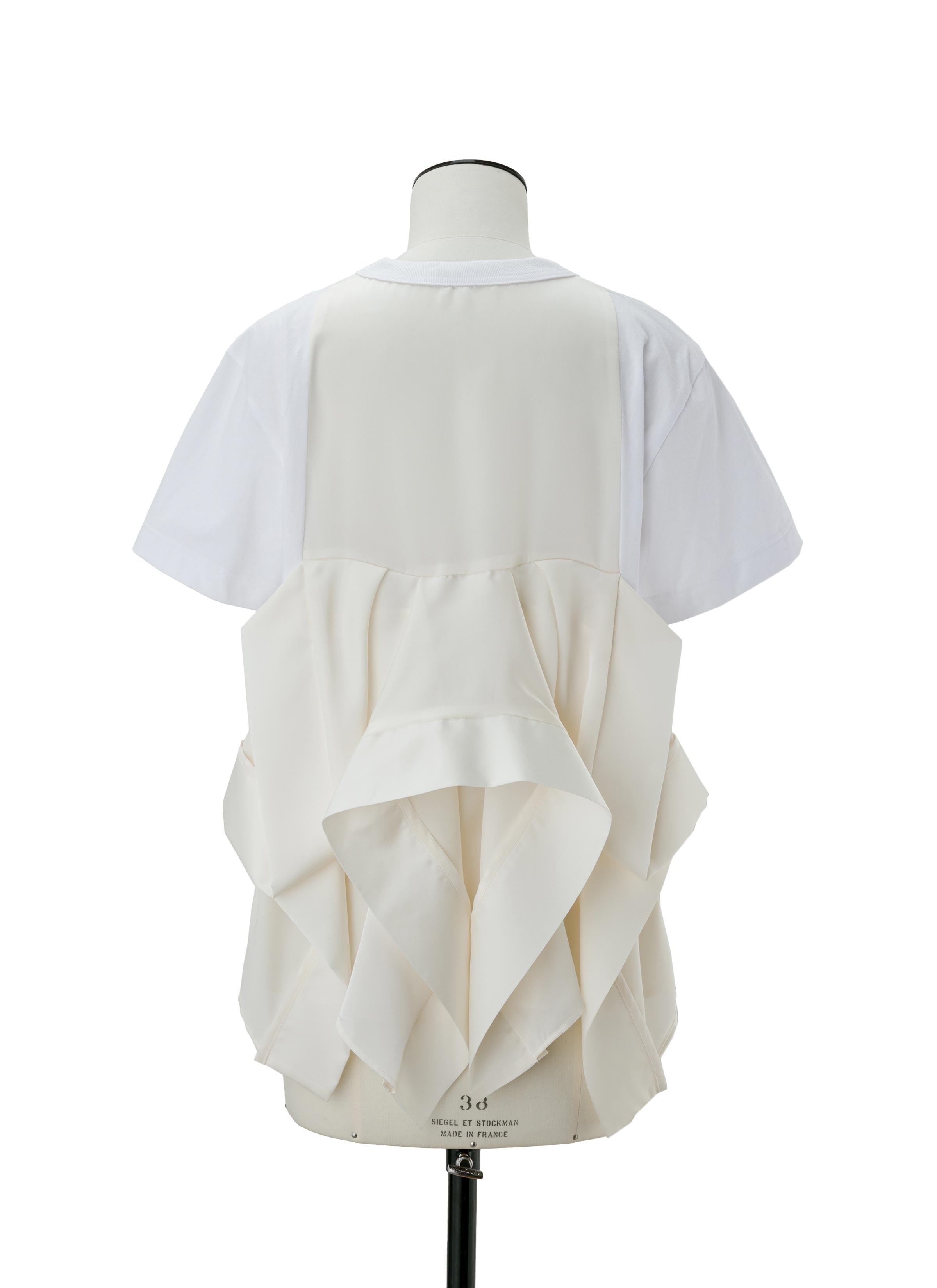 sacai 国内買付 Cotton Jersey x Satin T-Shirt sacai Satin x Cotton Jersey T-Shirt | REVERSIBLE