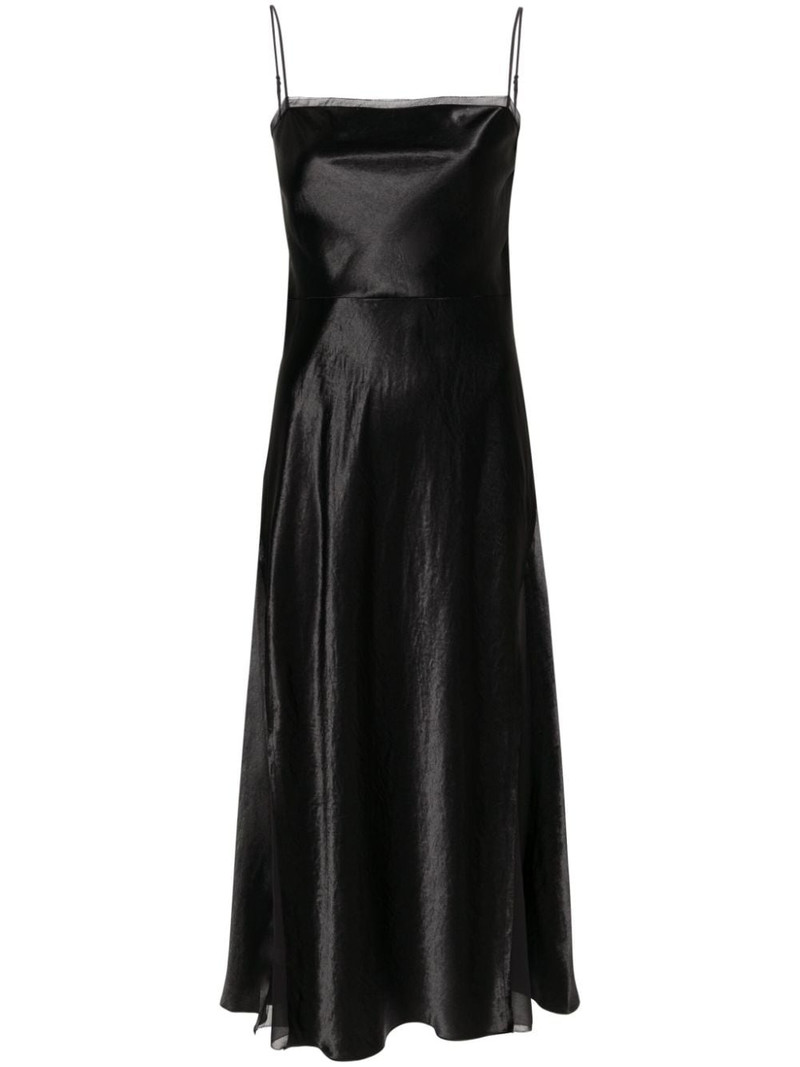 sheer-panelled silk slip dress 1