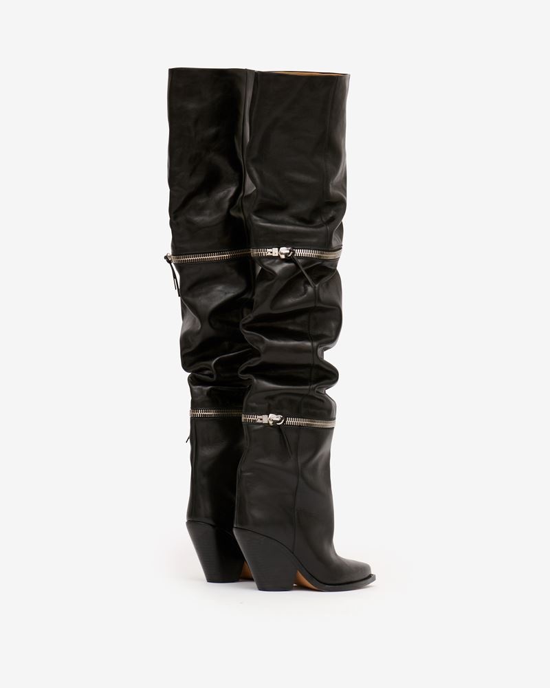 LELODIE LEATHER THIGH-HIGH BOOTS - 5