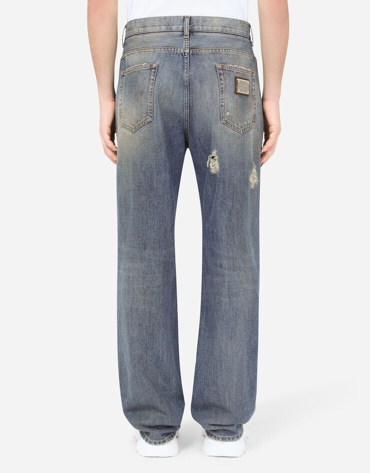 Washed oversize jeans with rips - 2