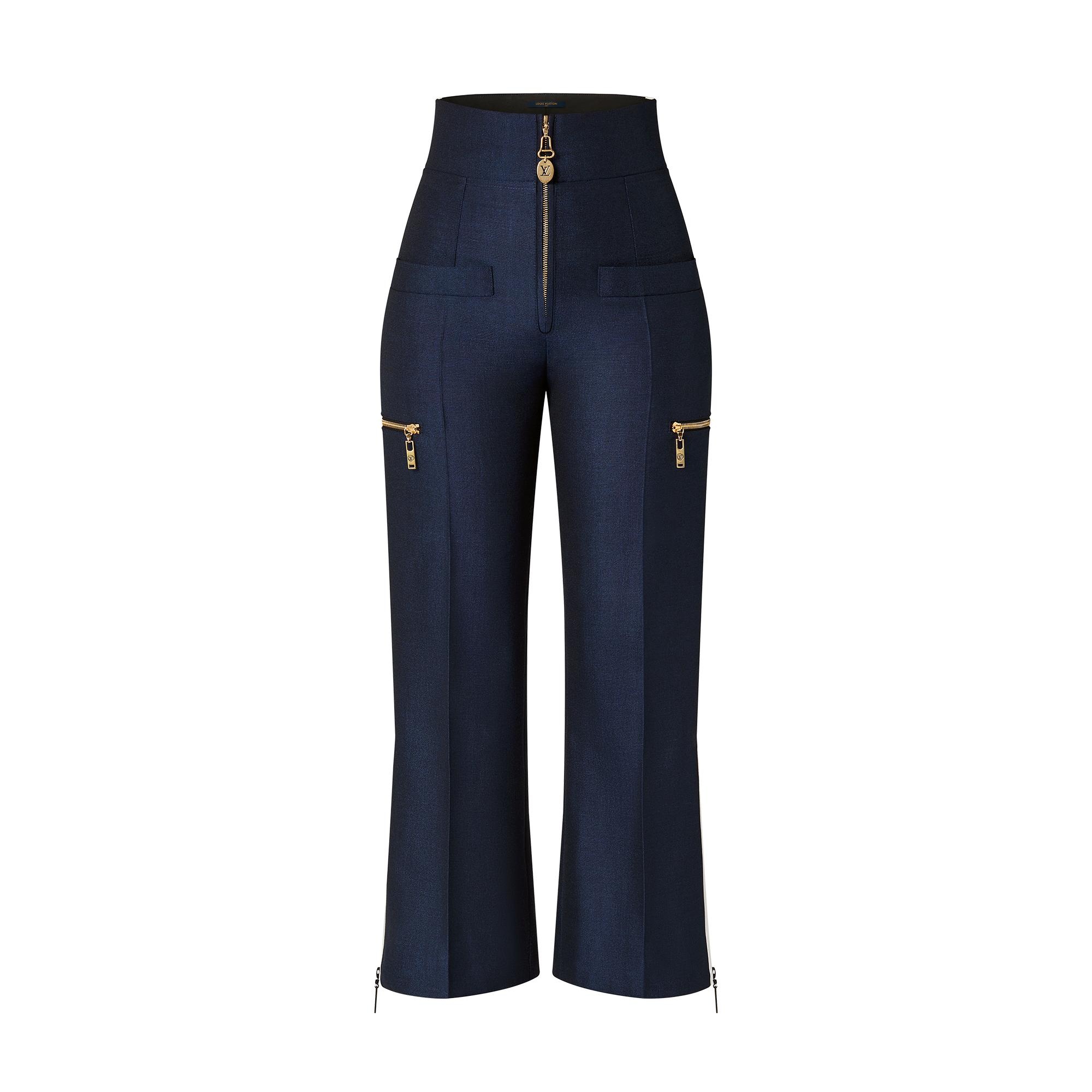 Contrast Seam Mohair Pants - 1